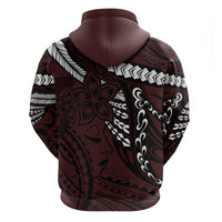 Polynesian Girl Tribal Tattoo Zip Hoodie Oxbood Vibe