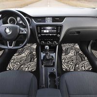 Polynesian Girl Tribal Tattoo Car Mats Beige Vibe LT9 Set 2pcs - Front Beige - Polynesian Pride