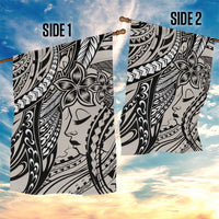 Polynesian Girl Tribal Tattoo Garden Flag Beige Vibe LT9 - Polynesian Pride