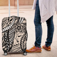Polynesian Girl Tribal Tattoo Luggage Cover Beige Vibe