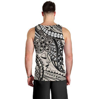 Polynesian Girl Tribal Tattoo Men Tank Top Beige Vibe LT9 - Polynesian Pride