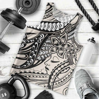 Polynesian Girl Tribal Tattoo Men Tank Top Beige Vibe LT9 - Polynesian Pride