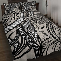Polynesian Girl Tribal Tattoo Quilt Bed Set Beige Vibe LT9 Beige - Polynesian Pride