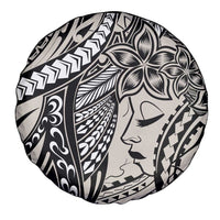Polynesian Girl Tribal Tattoo Spare Tire Cover Beige Vibe LT9 - Polynesian Pride