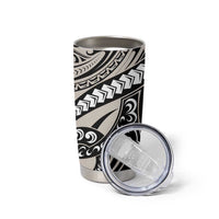 Polynesian Girl Tribal Tattoo Tumbler Cup Beige Vibe LT9 - Polynesian Pride