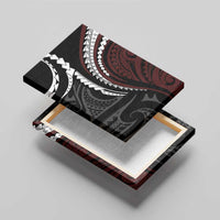 Polynesian Oxblood Line Art Tribal Tattoo Canvas Wall Art LT9 - Polynesian Pride