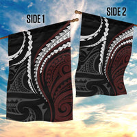 Polynesian Oxblood Line Art Tribal Tattoo Garden Flag LT9 - Polynesian Pride
