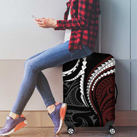 Polynesian Oxblood Line Art Tribal Tattoo Luggage Cover