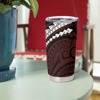 Polynesian Oxblood Line Art Tribal Tattoo Tumbler Cup LT9 - Polynesian Pride