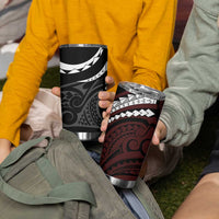 Polynesian Oxblood Line Art Tribal Tattoo Tumbler Cup LT9 - Polynesian Pride