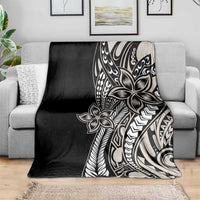 Polynesian Plumeria Floral Tattoo Pattern Blanket Beige Style LT9 - Polynesian Pride