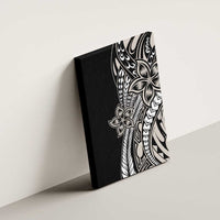 Polynesian Plumeria Floral Tattoo Pattern Canvas Wall Art Beige Style LT9 - Polynesian Pride
