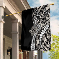Polynesian Plumeria Floral Tattoo Pattern Garden Flag Beige Style LT9 House Flag Beige - Polynesian Pride