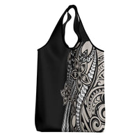 Polynesian Plumeria Floral Tattoo Pattern Grocery Bag Beige Style LT9 - Polynesian Pride
