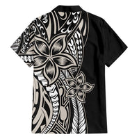 Polynesian Plumeria Floral Tattoo Pattern Hawaiian Shirt Beige Style LT9 - Polynesian Pride