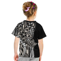 Polynesian Plumeria Floral Tattoo Pattern Kid T Shirt Beige Style