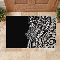 Polynesian Plumeria Floral Tattoo Pattern Rubber Doormat Beige Style LT9 Beige - Polynesian Pride