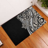 Polynesian Plumeria Floral Tattoo Pattern Rubber Doormat Beige Style LT9 - Polynesian Pride