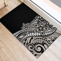 Polynesian Plumeria Floral Tattoo Pattern Rubber Doormat Beige Style LT9 - Polynesian Pride