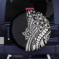 Polynesian Plumeria Floral Tattoo Pattern Spare Tire Cover Beige Style LT9 - Polynesian Pride