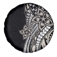 Polynesian Plumeria Floral Tattoo Pattern Spare Tire Cover Beige Style LT9 - Polynesian Pride