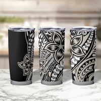 Polynesian Plumeria Floral Tattoo Pattern Tumbler Cup Beige Style LT9 - Polynesian Pride