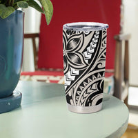 Polynesian Plumeria Floral Tattoo Pattern Tumbler Cup Beige Style LT9 - Polynesian Pride