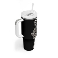 Polynesian Plumeria Floral Tattoo Pattern Tumbler With Handle Beige Style LT9 - Polynesian Pride