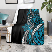 Polynesian Plumeria Floral Tattoo Pattern Blanket Blue Style LT9 - Polynesian Pride