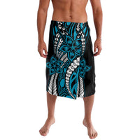 Polynesian Plumeria Floral Tattoo Pattern Lavalava Blue Style LT9 Blue - Polynesian Pride