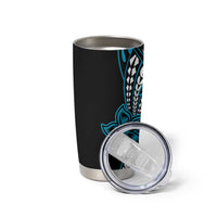 Polynesian Plumeria Floral Tattoo Pattern Tumbler Cup Blue Style LT9 - Polynesian Pride