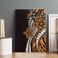Polynesian Plumeria Floral Tattoo Pattern Canvas Wall Art Gold Style LT9 - Polynesian Pride