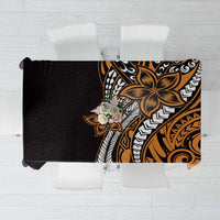 Polynesian Plumeria Floral Tattoo Pattern Tablecloth Gold Style LT9 Gold - Polynesian Pride