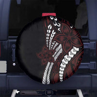 Polynesian Plumeria Floral Tattoo Pattern Spare Tire Cover Oxblood Style LT9 - Polynesian Pride