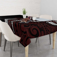 Polynesian Plumeria Floral Tattoo Pattern Tablecloth Oxblood Style LT9 - Polynesian Pride