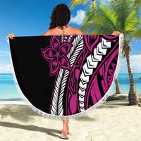 Polynesian Plumeria Floral Tattoo Pattern Beach Blanket Pink Style LT9 - Polynesian Pride