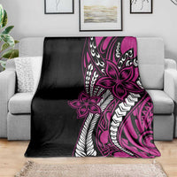 Polynesian Plumeria Floral Tattoo Pattern Blanket Pink Style LT9 - Polynesian Pride