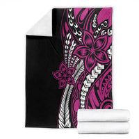 Polynesian Plumeria Floral Tattoo Pattern Blanket Pink Style LT9 - Polynesian Pride