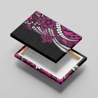 Polynesian Plumeria Floral Tattoo Pattern Canvas Wall Art Pink Style LT9 - Polynesian Pride