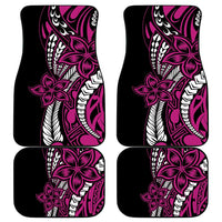 Polynesian Plumeria Floral Tattoo Pattern Car Mats Pink Style LT9 - Polynesian Pride
