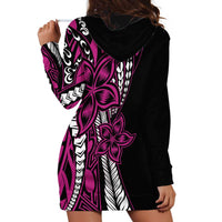 Polynesian Plumeria Floral Tattoo Pattern Hoodie Dress Pink Style LT9 - Polynesian Pride