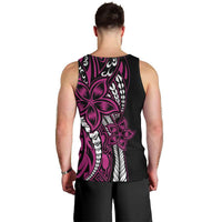 Polynesian Plumeria Floral Tattoo Pattern Men Tank Top Pink Style LT9 - Polynesian Pride
