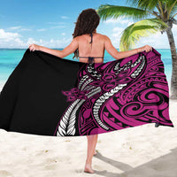 Polynesian Plumeria Floral Tattoo Pattern Sarong Pink Style