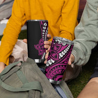 Polynesian Plumeria Floral Tattoo Pattern Tumbler Cup Pink Style LT9 - Polynesian Pride