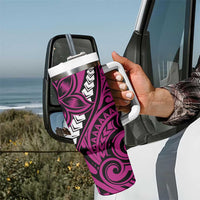 Polynesian Plumeria Floral Tattoo Pattern Tumbler With Handle Pink Style LT9 - Polynesian Pride