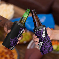 Polynesian Plumeria Floral Tattoo Pattern 4 in 1 Can Cooler Tumbler Purple Style LT9 - Polynesian Pride