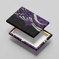 Polynesian Plumeria Floral Tattoo Pattern Canvas Wall Art Purple Style LT9 - Polynesian Pride
