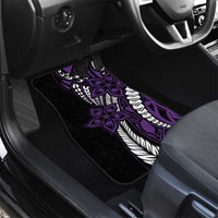Polynesian Plumeria Floral Tattoo Pattern Car Mats Purple Style LT9 - Polynesian Pride