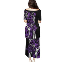 Polynesian Plumeria Floral Tattoo Pattern Puletasi Purple Style LT9 - Polynesian Pride