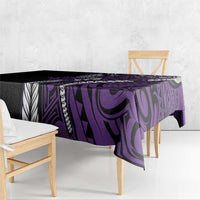 Polynesian Plumeria Floral Tattoo Pattern Tablecloth Purple Style LT9 - Polynesian Pride